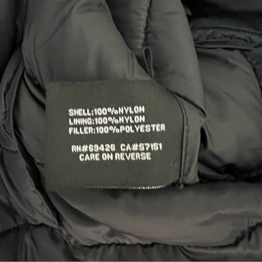 Black Packable Puffer Jacket Women's Sz XL - Picture 6 of 8